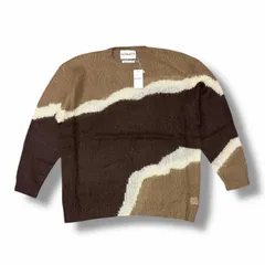 参考上代42900円 未使用 NOMA t.d. 24AW Hand Knitted Mohair mix Sweater モヘヤ混 ニット セーター ノーマティーディー N38-KN02 ブラウン 3 （3856M）
