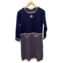 SUPERBEAUTY(スーパービューティー) ワンピース サイズ44 L レディース - ダークネイビー×ライトピンク