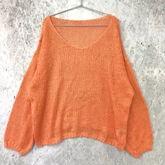 sakishimatokyo サキシマトーキョー オフショル ニット 透かし ローゲージ ニット オレンジ 〇◇のサムネイル