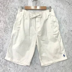 POLO RALPH LAUREN ポロラルフローレン コットン ドローストリング  ショートパンツ ホワイト L / Gサイズ □〇