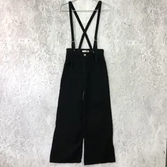 MOUSSY マウジー SUSPENDER WIDE FLARE DENIM サスペンダー ワイド フレア デニム ブラック 0サイズ □□☆