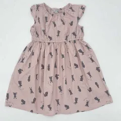any FAM　エニィファム　総柄サマーワンピース　ピンク・ウサギ柄　120cm　□〇