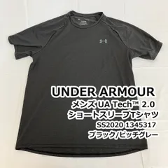 UNDER ARMOUR アンダーアーマー メンズ UA Tech&2.0  ショートスリーブ Tシャツ ブラック ピッチグレー Lサイズ □〇