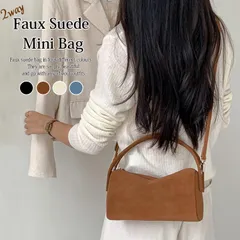 ブラック ショルダーバッグ ハンドバッグ ミニバッグ レディース おしゃれ かわいい 秋 冬 黒 白 2way スエード調 斜めがけ[宅配]^ka-216^