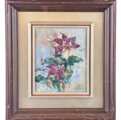 真作】絵画 中矢眞人 油彩8号 カンナ 情熱の花叢 厚塗り Z104 - メルカリ