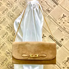 セリーヌ ハンド クラッチ バッグ スウェード ポーチ 馬車 FY258