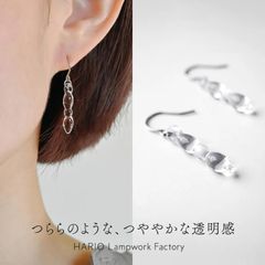 HARIOハリオ K10ピアス ゴールド ハリオランプファクトリー ガラス 花