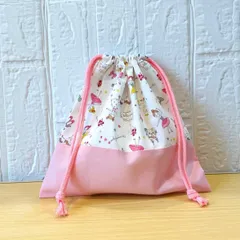 ハンドメイド C212 バレリーナ 23×24 給食袋 コップ袋 巾着袋 着替え入れ 着替え袋 入学 入園