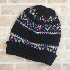 ハイランド2000 ☆ウール ニット帽 ニットキャップ イギリス製 ユニセックス ブラック系 HIGHLAND 2000