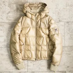 add エーディーディー ☆ フード付き リブ ダウンジャケット 44 ベージュ