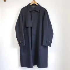 ステュディオス STUDIOUS ☆ ウール ステンカラー ロングコート 1 濃紺 ダークネイビー 日本製 大きめ