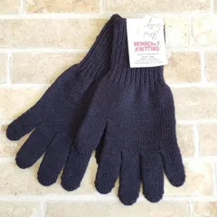 未使用 ニューベリー ニッティング ☆ウール グローブ USA製 手袋 ネイビー Newberry Knitting
