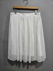 1+1 earth music&ecology ) アイボリー チュールスカート F