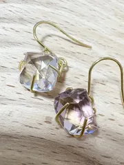 宝石質アメトリンAAA　ピアス　天然石　サージカルステンレス　金属アレルギー対応