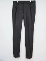 1+1 Theory ) ブラック スリムフィット ウール パンツ 6