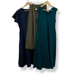 UNIQLO レディース 3点セット Lサイズ ワンピース2点 プリーツスカート まとめ売り 春 夏 古着