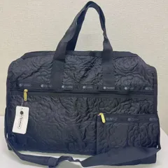 新品 レスポートサック パフィブロッサムズ ボストンバッグ  大容量　ポーチ付き　ブラック