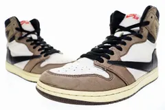 ナイキ NIKE AIR JORDAN 1 HIGH OG TS SP TRAVIS SCOTT 2019 28cm DARK MOCHA CD4487-100 エア ジョーダン I ハイ スペシャル トラヴィス スコット 【中古】☆AA★▲■251209