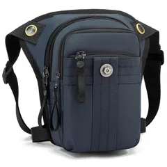 【新着商品】レッグバッグ 小さめ 軽量 ボディバッグ ウエストバッグ 防水 ウエストポーチ 多機能 メンズ バイク バッグ [YOWUBA]ショルダーバッグ 旅行 (Blue)