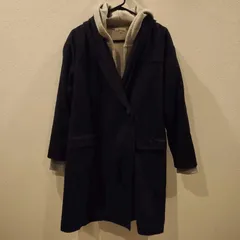 earth music&ecology　レディース　裏起毛パーカー　チェスタコート　ネイビー