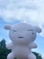 新作) クレヨンしんちゃんが作ったシロ キーホルダー