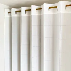 のれん工房 アコーディオンカーテン シンプル 無地 おしゃれ ナチュラル パタパタカーテン 幅150×丈200cm 間仕切り 目隠し Nプレーン ホワイト 91996のサムネイル
