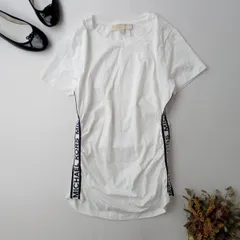 ◯MICHAEL KORS マイケルコース ロゴテープ Tシャツ プルオーバー カットソー 半袖 コットン100% 綿 S 白 ホワイト /26Nのサムネイル