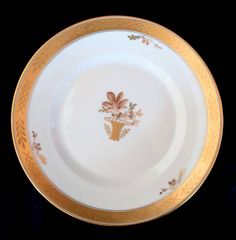 ロイヤルコペンハーゲン　皿　花柄　丸　金彩　18.5㎝