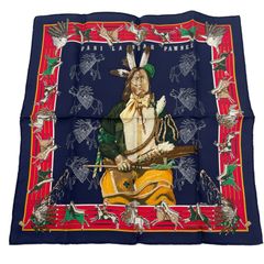 新品同様 HERMES エルメス スカーフ シルク カレ90 LAVOIE LACTEE