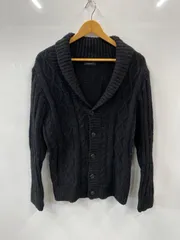 ピA206⚫︎COMME CA ISM⚫︎コムサイズム⚫︎ニット⚫︎カーディガン⚫︎ショールカラー⚫︎ブラック