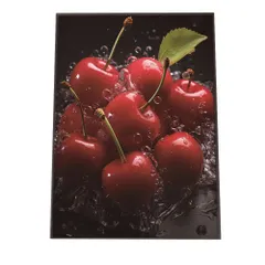 【A4サイズ（約21x30cm）】【lh-poster-1643】【フレーム付き】さくらんぼ チェリー ポスター フルーツスプラッシュ 水滴 果物 フレッシュカラフル 食べ物 インテリア