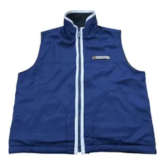 ellesse エレッセ トップス ジップアップ ベスト リバーシブル ポリエステル100％ ネイビー×グレー系 Lサイズ