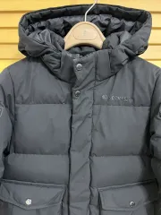 DISCOVERY キッズ ブラック グースダウン ダウンジャケット ロング丈 フード ダウンジャケット ロング丈 130