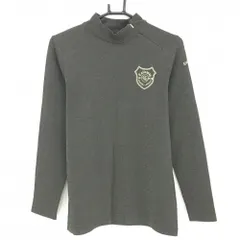 【超美品】キャロウェイ 長袖ハイネックシャツ グレー系 ラメ ゴールド刺しゅう  レディース LL ゴルフウェア 2023年モデル Callaway