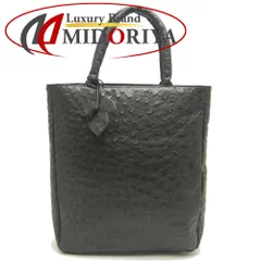 IBIZA イビサ トートバッグ オーストリッチ ブラック レディース /253398【中古】