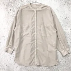 PAGEBOY ページボーイ シアー スタンド カラー シャツ ライトグレー Fサイズ 〇□