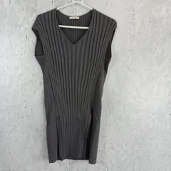 TOMORROWLAND DES PRES デプレ トゥモローランド リブニット グレー ニット ワンピース Sサイズ ロング プルオーバー レディース □〇