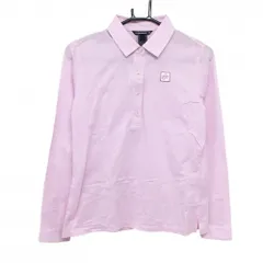 【新品】ゾーイ 長袖ポロシャツ ピンク×白 細ストライプ レディース 38(M) ゴルフウェア ZOY