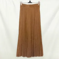 【新品・タグ付き】AuntieRosaHoliday アンティローザホリデー スウェードプリーツスカート モカ F ○◇