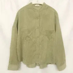 ITEMS URBAN RESEARCH アイテムズアーバンリサーチ コーデュロイビッグシャツ グリーン系 Free 〇◇ 