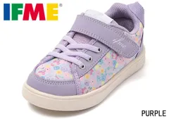 イフミー 20-5828 IFME CALIN キッズスニーカー ジュニアスニーカー 運動靴 花柄 軽量 面ファスナー 通園 通学 洗えるインソール 洗える中敷き ベルクロ マジックテープ 履きやすい 歩きやすい 軽い 子供 イフミーカラン 靴 パープル 紫