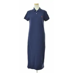 【POLORALPHLAUREN】ポロシャツ 鹿の子 ポニー刺繍ロング半袖ワンピース