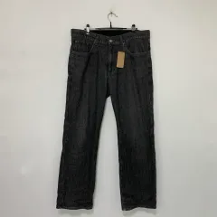 EDWIN メンズ ヴィンテージ ブラックデニム パンツ 裏起毛 ジーンズ 36インチ