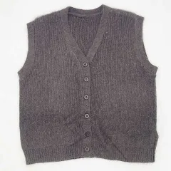INTER FACTORY　インターファクトリー　3ピースニット（ベストのみ）　ダークグレー　フリーサイズ　〇◇・◇〇