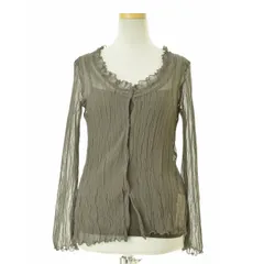 【GRACECONTINENTAL】07120151 フリルシフォン長袖ブラウス