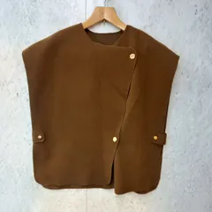 SELECT MOCA セレクトモカ ベスト ノースリーブ 無地 ジレ オーバーサイズ ブラウン Fサイズ 〇◇☆