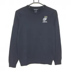 【美品】ゾーイ セーター ネイビー ロゴ刺しゅう コットン混 ニット レディース 38(M) ゴルフウェア ZOY