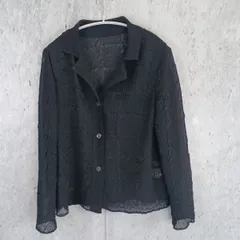 Schone シェーネ 薄手テーラードジャケット ブラック レディース 長袖 シースルー〇□