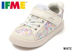 イフミー 20-5828 IFME CALIN キッズスニーカー ジュニアスニーカー 運動靴 花柄 軽量 面ファスナー 通園 通学 洗えるインソール 洗える中敷き ベルクロ マジックテープ 履きやすい 歩きやすい 軽い 子供 イフミーカラン 靴 ホワイト 白