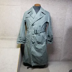 U.S. ARMY レインコート(QUARPEL/耐水処理モデル) コットン×ナイロン トレンチコート ダブル オリーブ系 表記サイズ:34S y7106s